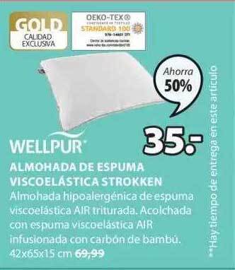 JYSK Wellpur almohada de espuma viscoelastica strokken oferta