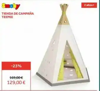 Prénatal Smoby tienda de campaña teepee oferta