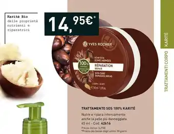 Yves Rocher Trattamento sos 100% karité oferta