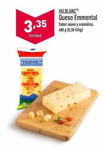 ALDI Valblanc queso emmental oferta