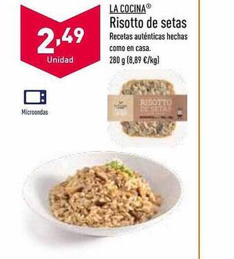 ALDI La cocina risotto de setas oferta