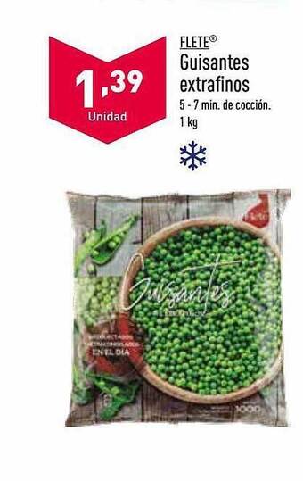 ALDI Flete guisantes extrafinos oferta