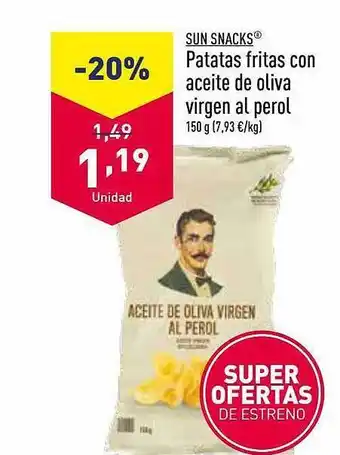 ALDI Sun snacks patatas fritas con aceite de oliva virgen al perol oferta