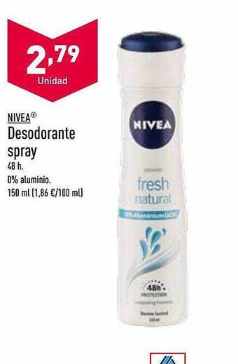 ALDI Nivea desodorante spray oferta