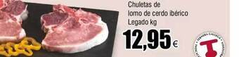 FROIZ Chuletas de lomo de cerdo ibérico legado kg oferta