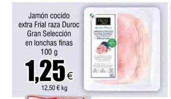 FROIZ Jamón cocido extra frial raza duroc gran selección en lonchas finas oferta