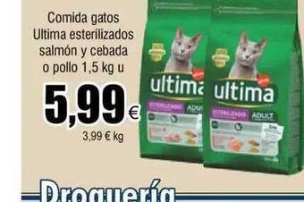 FROIZ Comida gatos ultima esterilizados salmón y cebada o pollo oferta