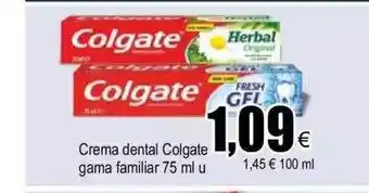FROIZ Crema dental colgate gama familiar oferta