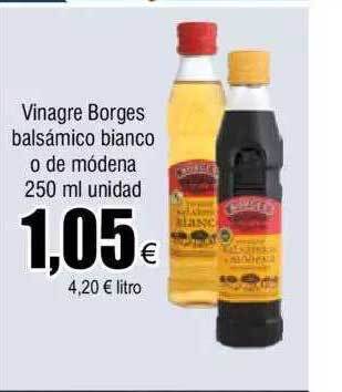 FROIZ Vinagre borges balsámico bianco o de módena oferta