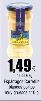 FROIZ Espárragos carretilla blancos cortos muy gruesos oferta