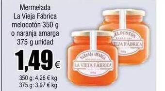 FROIZ Mermelada la vieja fábrica melocotón o naranja amarga oferta