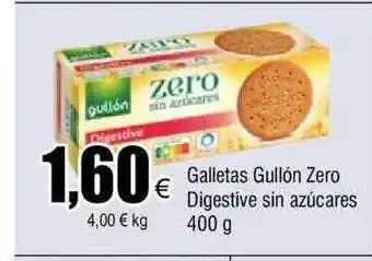 FROIZ Galletas gullón zero digestive sin azucares oferta