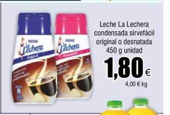 FROIZ Leche la lechera condensada sirvefácil original o desnatada oferta