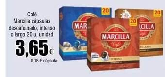 FROIZ Café marcilla cápsulas descafeinado intenso o largo oferta