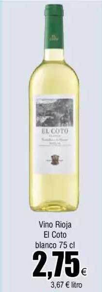 FROIZ Vino rioja el coto blanco oferta