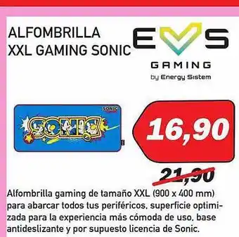 Microsshop Alfombrilla xxl gaming sonic oferta
