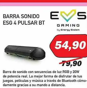 Microsshop Barra sonido esg 4 pulsar bt oferta