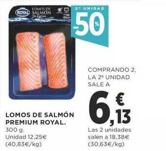 Supercor 2a unidad -50% lomos de salmón premium royal oferta
