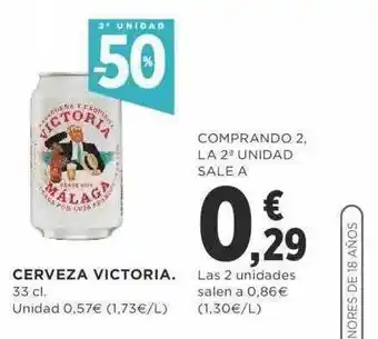 Supercor 2a unidad -50% cerveza victoria oferta