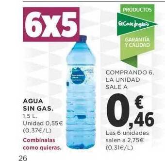 Supercor Agua sin gas oferta
