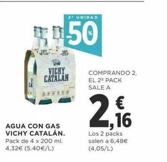 Supercor 2a unidad -50% agua con gas vichy catalán oferta