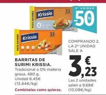 Supercor 2a unidad -50% barritas de surimi krissia oferta