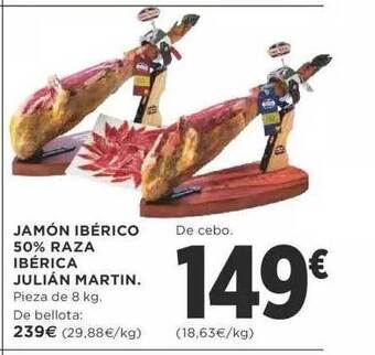 Supercor Jamón ibérico 50% raza ibérica julián martin oferta