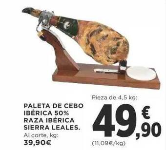 Supercor Paleta de cebo ibérica 50% raza ibérica sierra leales oferta