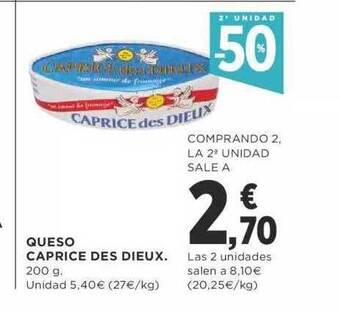 Supercor Exprés 2a unidad -50% queso caprice des dieux oferta