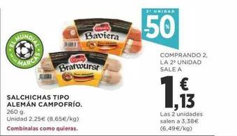Supercor Exprés Salchichas tipo alemán campofrío oferta