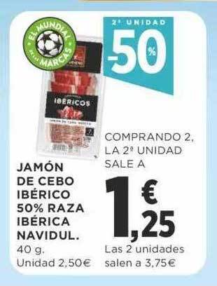 Supercor Exprés 2a unidad -50% jamón de cebo ibérico 50% raza ibérica navidul oferta