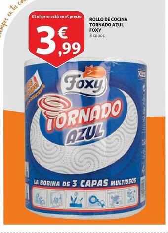 Alcampo Rollo de cocina tornado azul foxy oferta