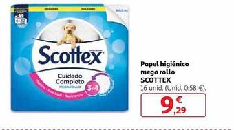 Alcampo Papel higiénico mega rollo scottex oferta