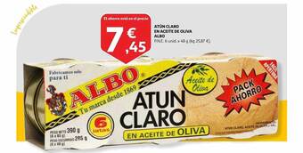 Alcampo Atún claro en aceite de oliva albo oferta