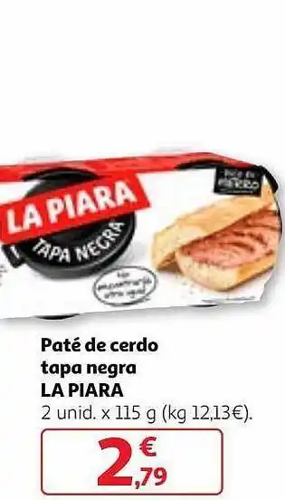 Alcampo Paté de cerdo tapa negra la piara oferta