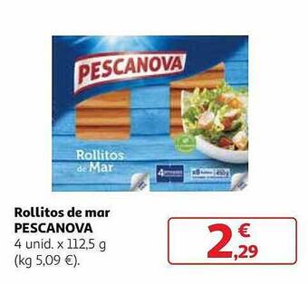 Alcampo Rollitos de mar pescanova oferta