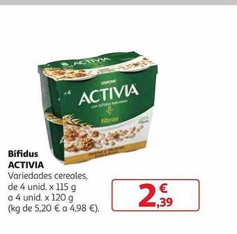 Alcampo Bífidus activia oferta