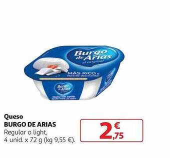 Alcampo Queso burgo de arias oferta