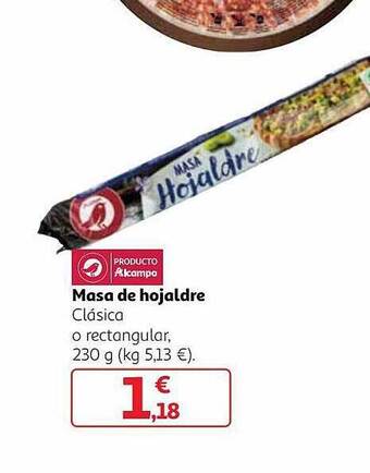 Alcampo Masa de hojaldre oferta