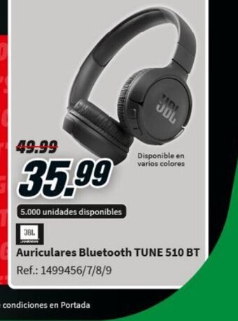 MediaMarkt Auriculares Bluetooth Tune 510 Bt oferta