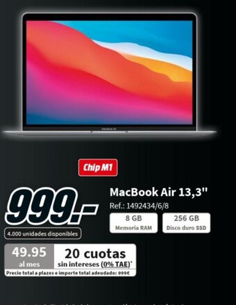 MediaMarkt MacBook Air 13,3" oferta