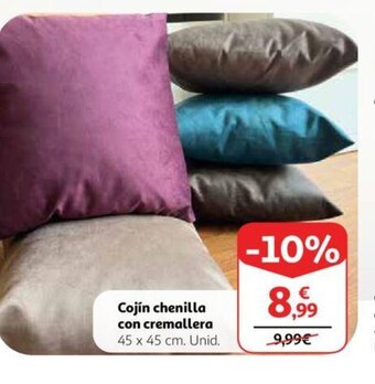 Alcampo Cojin Chenilla Con Cremallera oferta