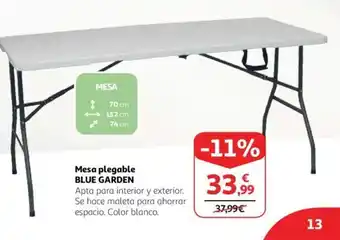 Alcampo Mesa Plegable Blue Garden oferta