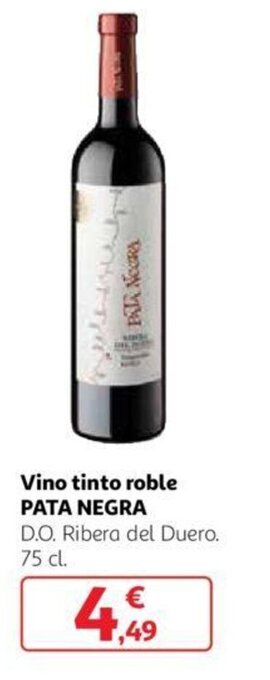 Alcampo Vino Tinto Roble Pata Negra oferta