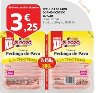 Alcampo Pechuga De Pavo O Jamon Cocido Elpozo oferta