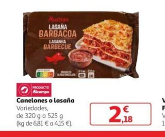 Alcampo Canelones O Lasana oferta