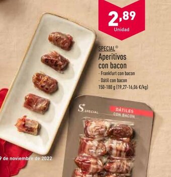 ALDI Aperitivos Con Bacon oferta