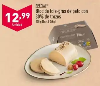 ALDI Bloc De Foie-Gras De Pato Con 30% De Trozos oferta