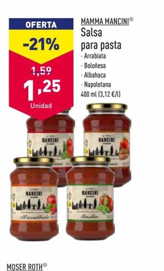 ALDI Salsa Para Pasta oferta