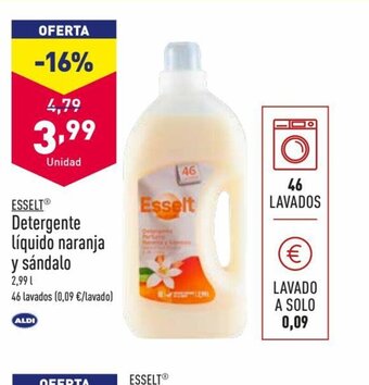 ALDI Detergente Liquido Naranja Y Sandalo oferta